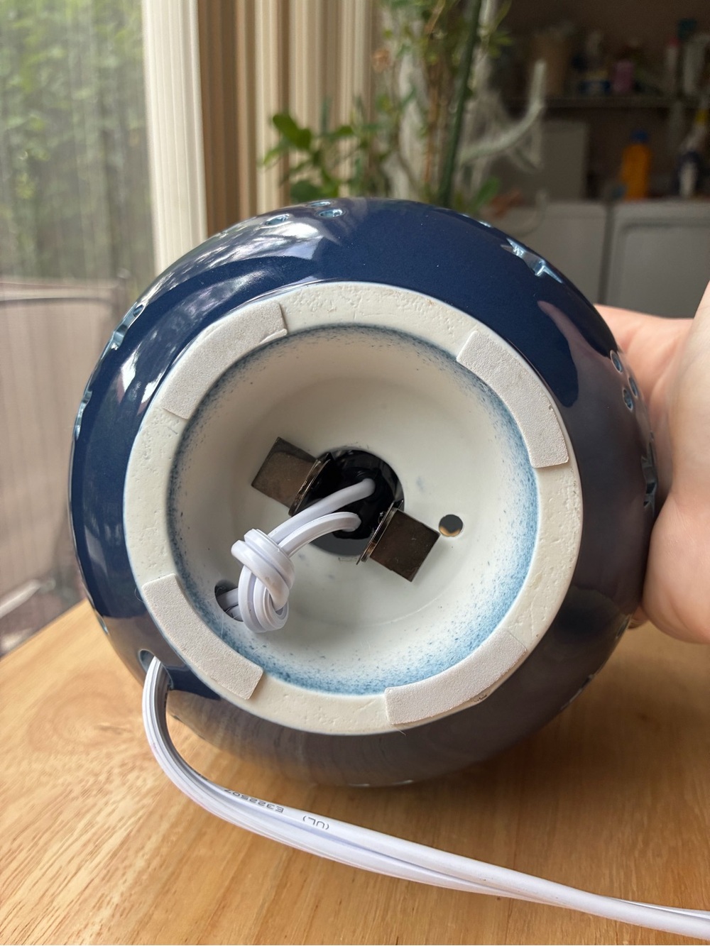 🌟Ceramic Star Projector Accent Lamp Navy Blue Celestial Night Light Globe 💫 - Picture 7 of 11